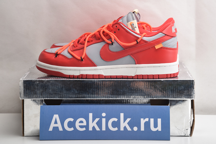 NIKE DUNK LOW Off-White  UNIVERSITY RED - CT0856-600