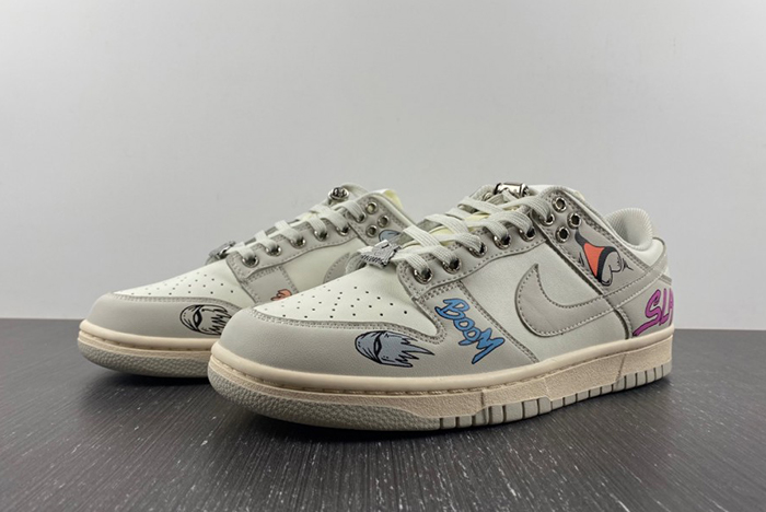 Nike Dunk White/Grey Low Chrome Hearts DD1503-107