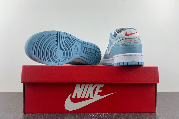 NIKE DUNK LOW RETRO  Fleece Swoosh Worn Blue FB1871-011