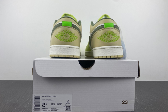 Jordan 1 Low Sail White Oil Green FD9906-131