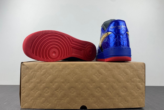L**is v  x nike air force lv black/blue/gold