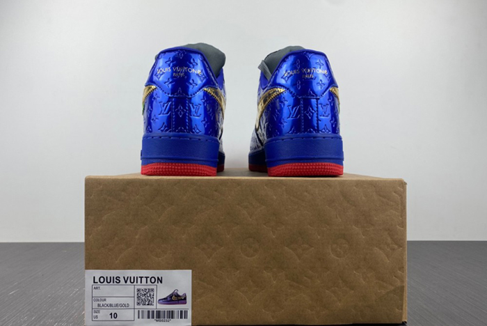 L**is v  x nike air force lv black/blue/gold