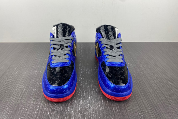 L**is v  x nike air force lv black/blue/gold