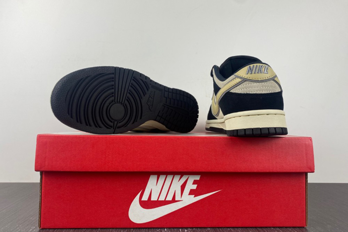 Nike Dunk Low LX Black Suede Team Gold  DV3054-001