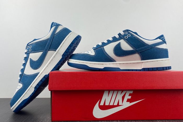 Nike Dunk Low Retro Industrial Blue Denim Sashiko DV0834-101 Men