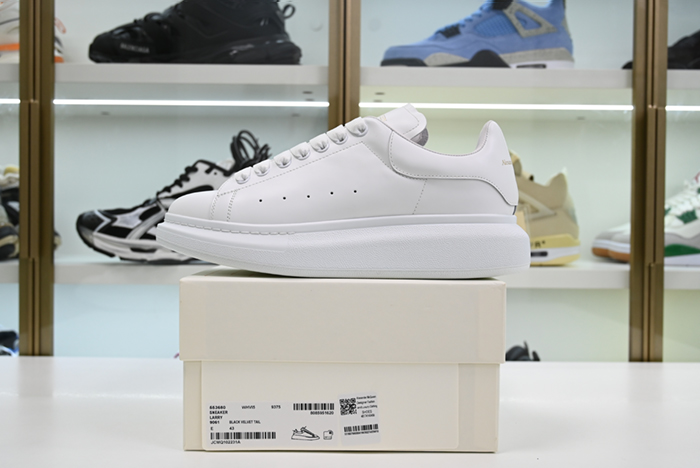 ALEXANDER MCQUEEN SOLE SNEAKERS 462214-WHGP7-9374-PURE WHITE GOLDEN LETTERS
