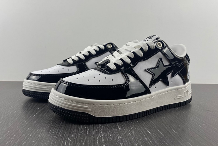 A Bathing Ape Bape Sta PATENT BLACK