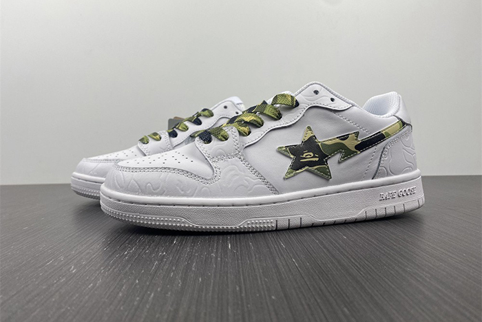 BAPE Bapesta Low  Camo - Green